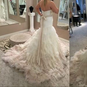 Mori Lee 5101 White Blush Pink Ombre Wedding Dress